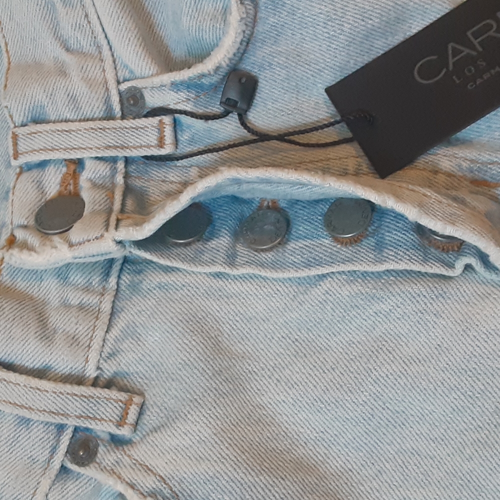 * CARMAR DISTRESSED BUTTON FLY JEANS SIZE 23 - Picture 5 of 14